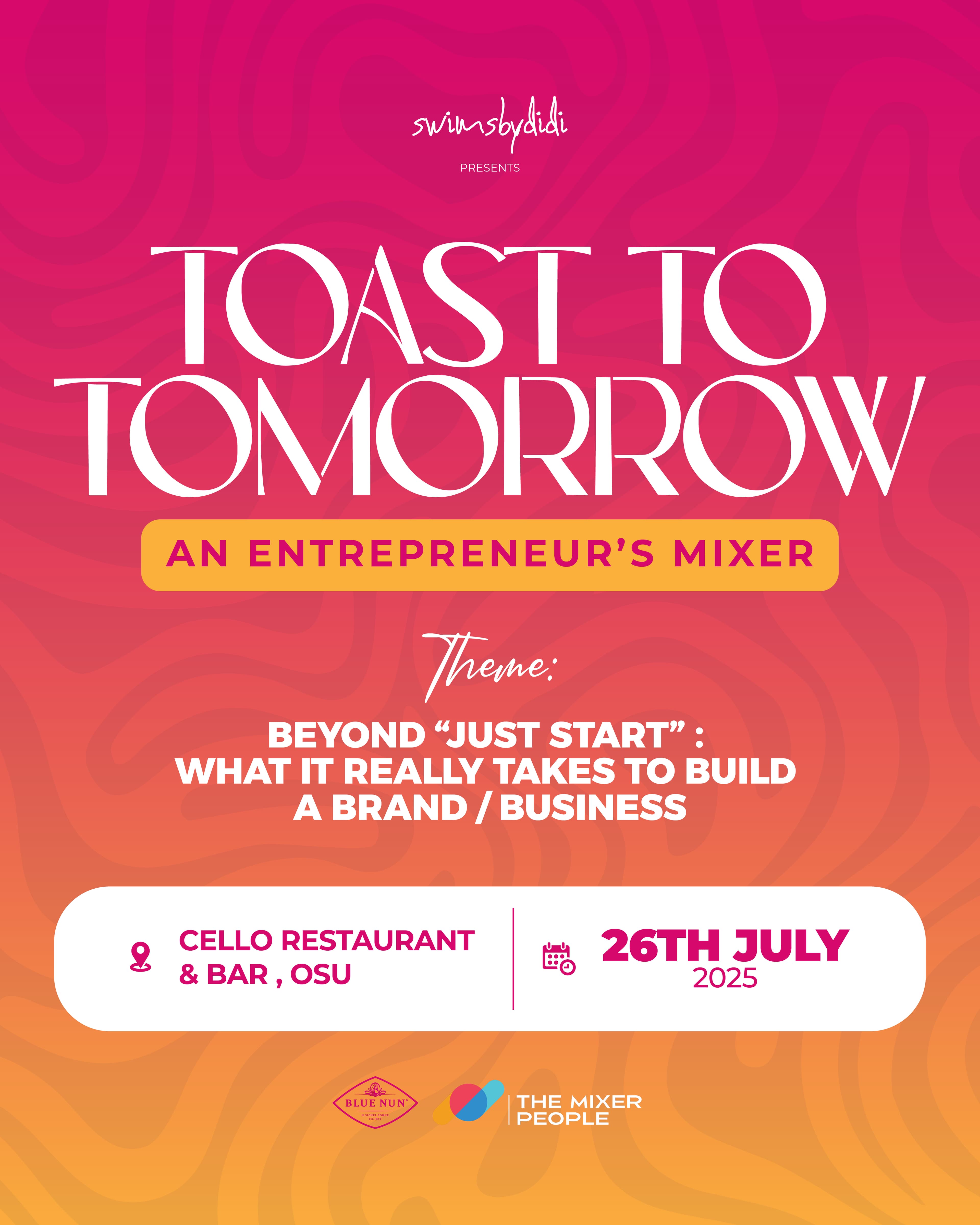 Toast To Tomorrow : An Entrepreneur's Mixer main