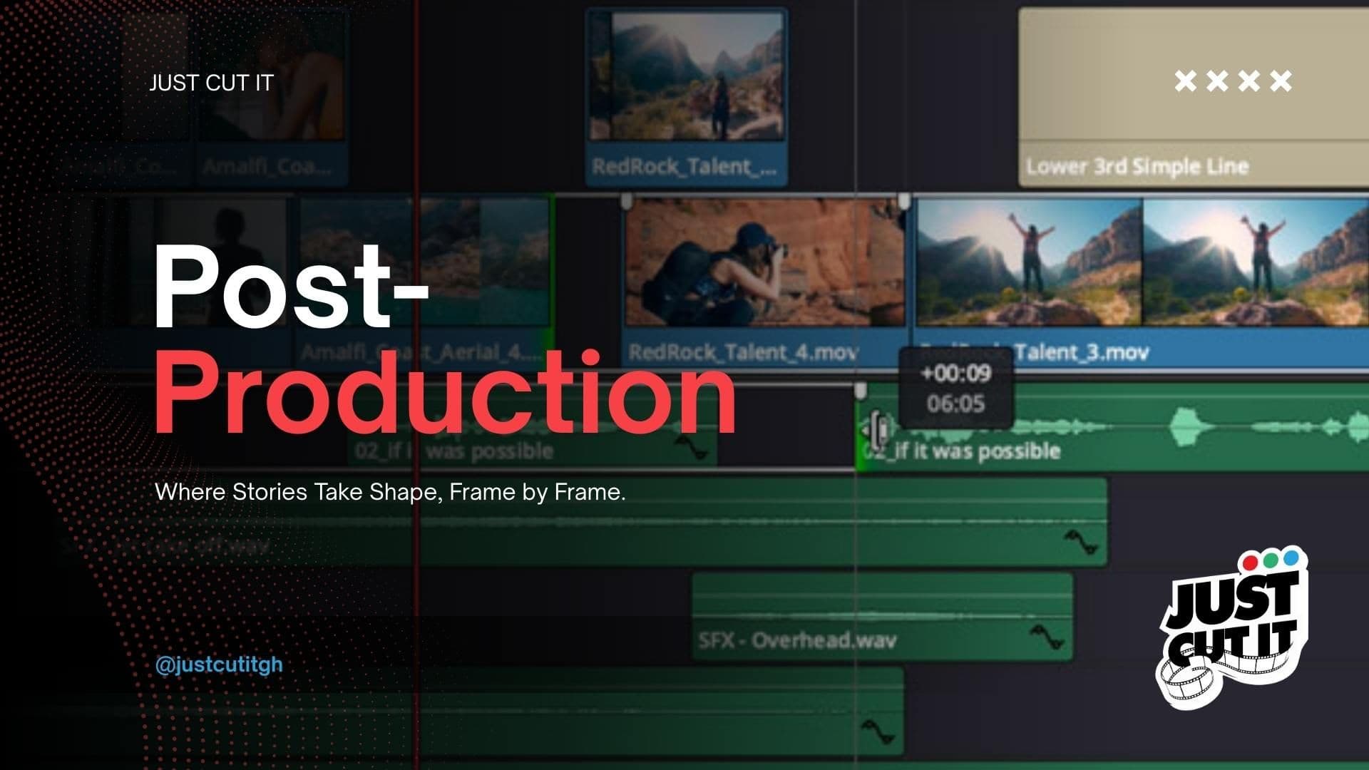 JUST CUT IT Post-production Workshop main