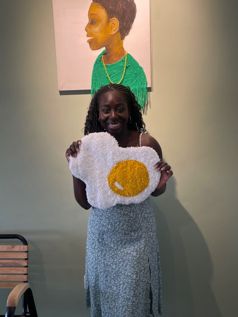 Tufting Workshop with Yarn and Frame in Accra, East Legon view 2