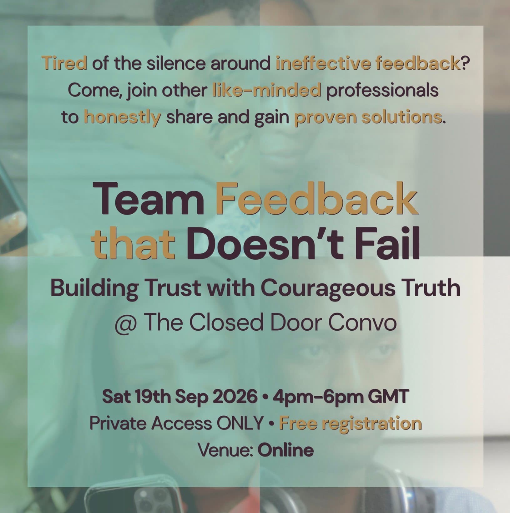 Team Feedback that Doesn’t Fail: Building Trust with Courageous Truth - The Closed Door Convo view 2