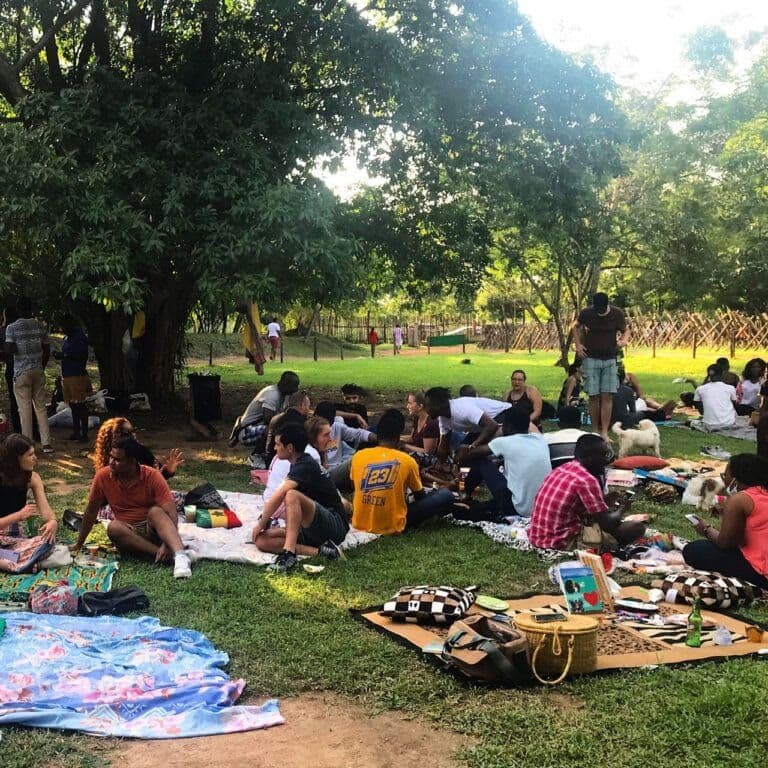 Sunday potluck in the park: our multilingual gathering main