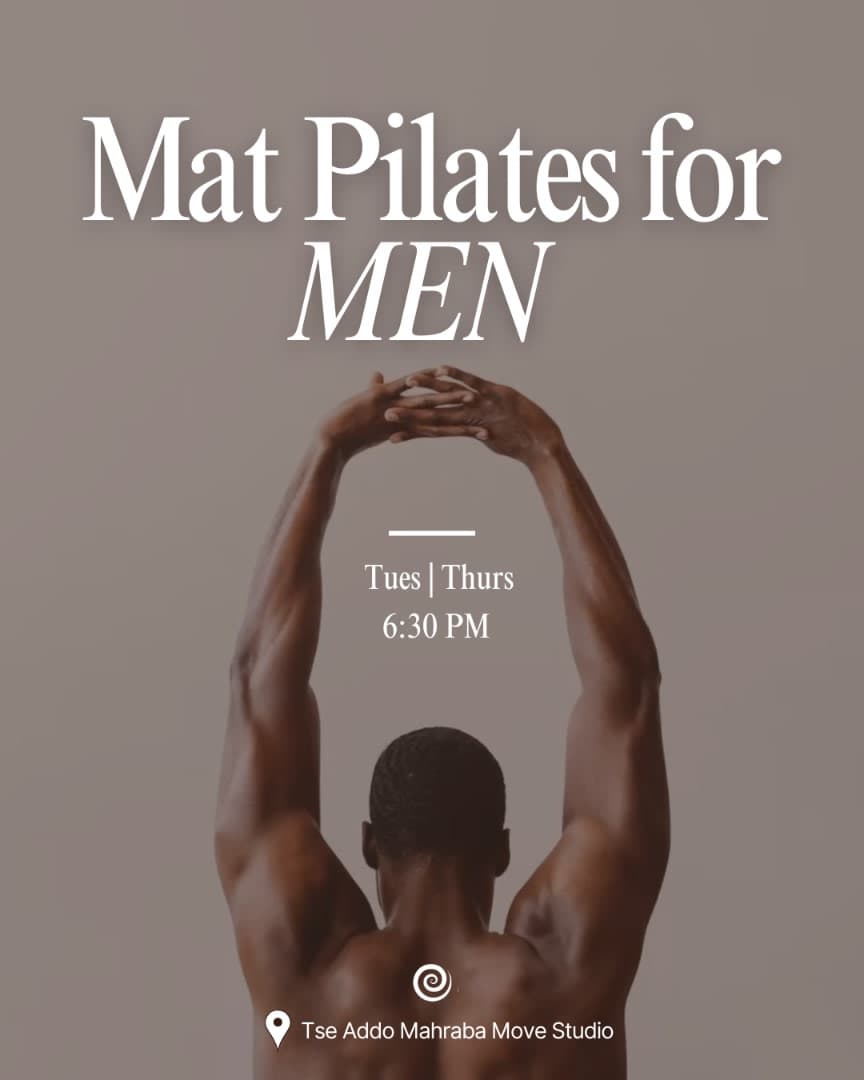Men's pilates as an event that occurs every Tuesday and Wednesday main