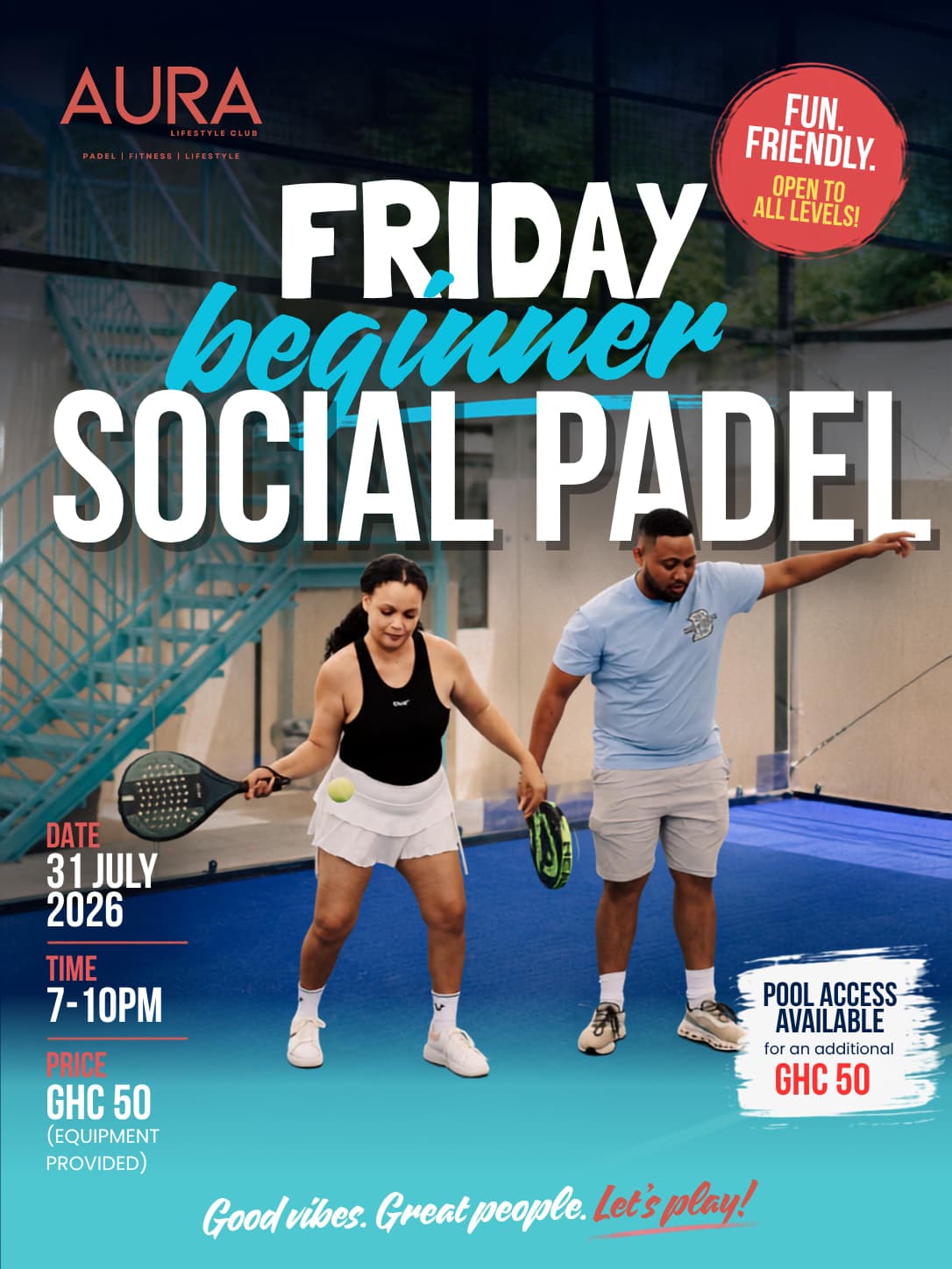 Beginner Social Padel at Aura Lifestyle Club view 4