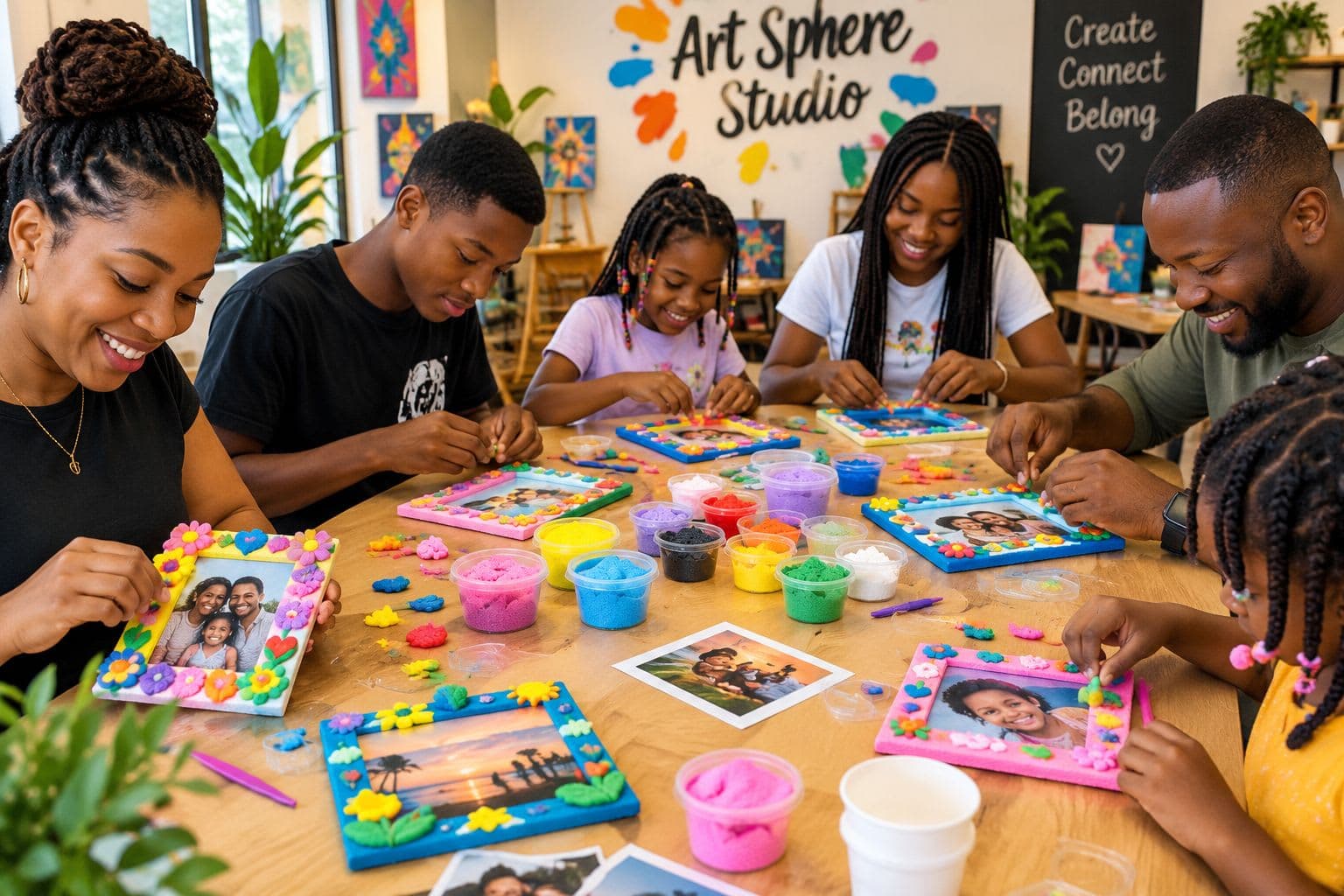 FOAM CLAY ART ON PICTURE FRAMES main